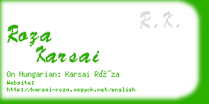 roza karsai business card